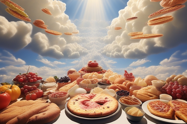 food in Heaven concept