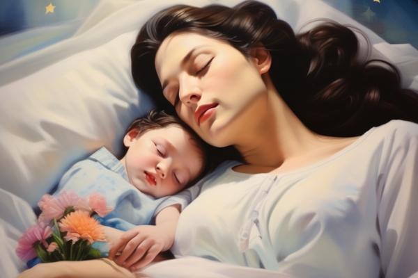 baby dreaming of mother in sleep