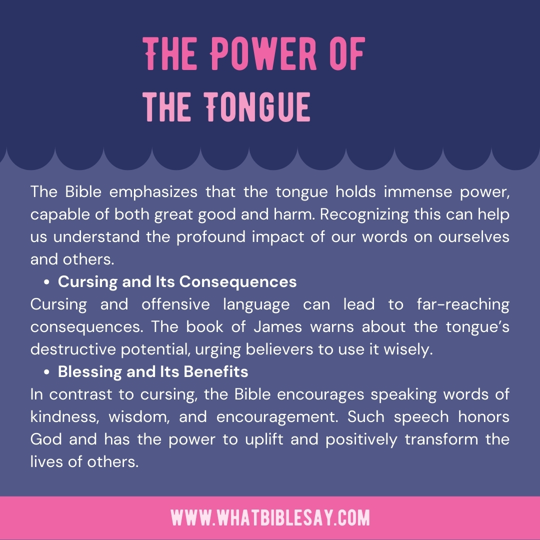 Words and Wrath: What Does the Bible Say About Cursing? Infographic