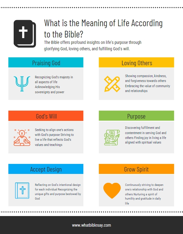 What is the Meaning of Life According to the Bible Infogrphic