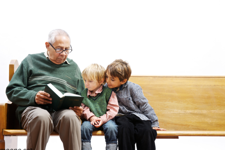 grandpa reading bible